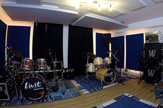 Raum für Schlagzeugunterricht
